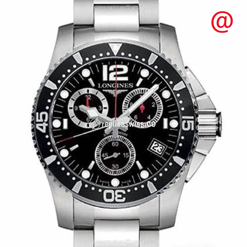 Longines Conquest L3.643.4.56.6 Replica, Black Dial, Stainless Steel Case & Quartz Movement Watch