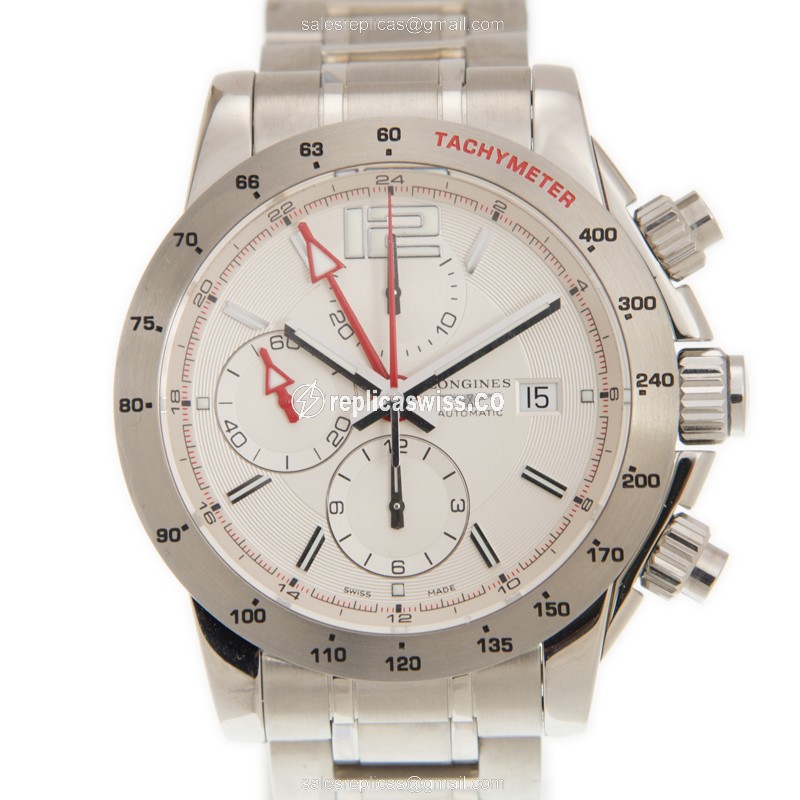 Longines Conquest L3.670.4.76.6 Replica with White Dial & Stainless Steel Case Watch
