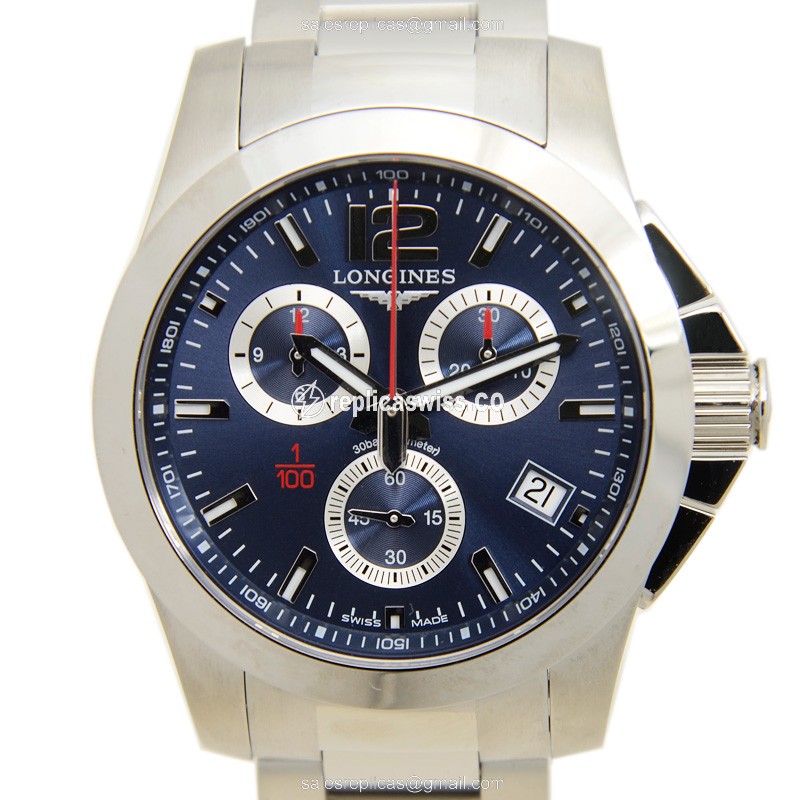 Longines CONQUEST L3.700.4.96.6 Replica, Blue Dial, Stainless Steel Case & Clasp Watch