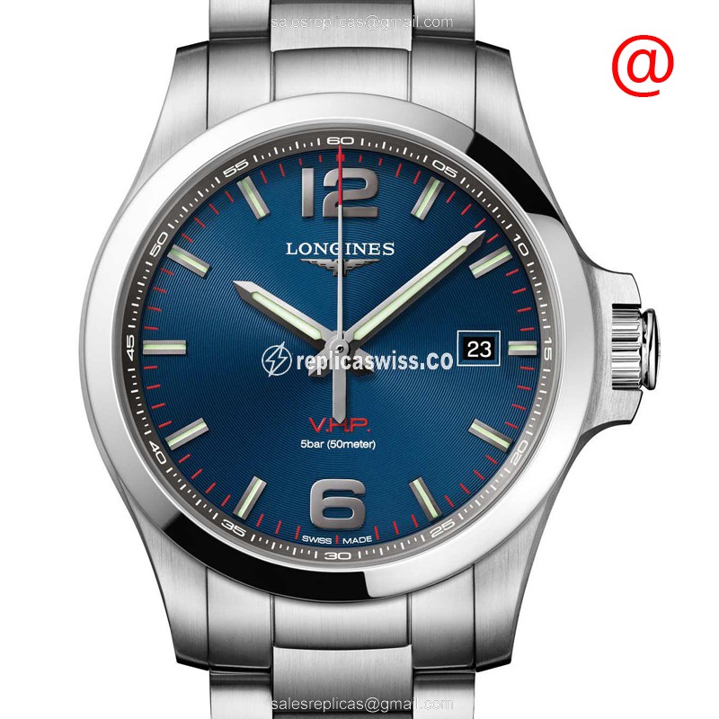 Longines CONQUEST L3.726.4.96.6 Replica Watch | Blue Dial, Stainless Steel Case & Quartz Movement