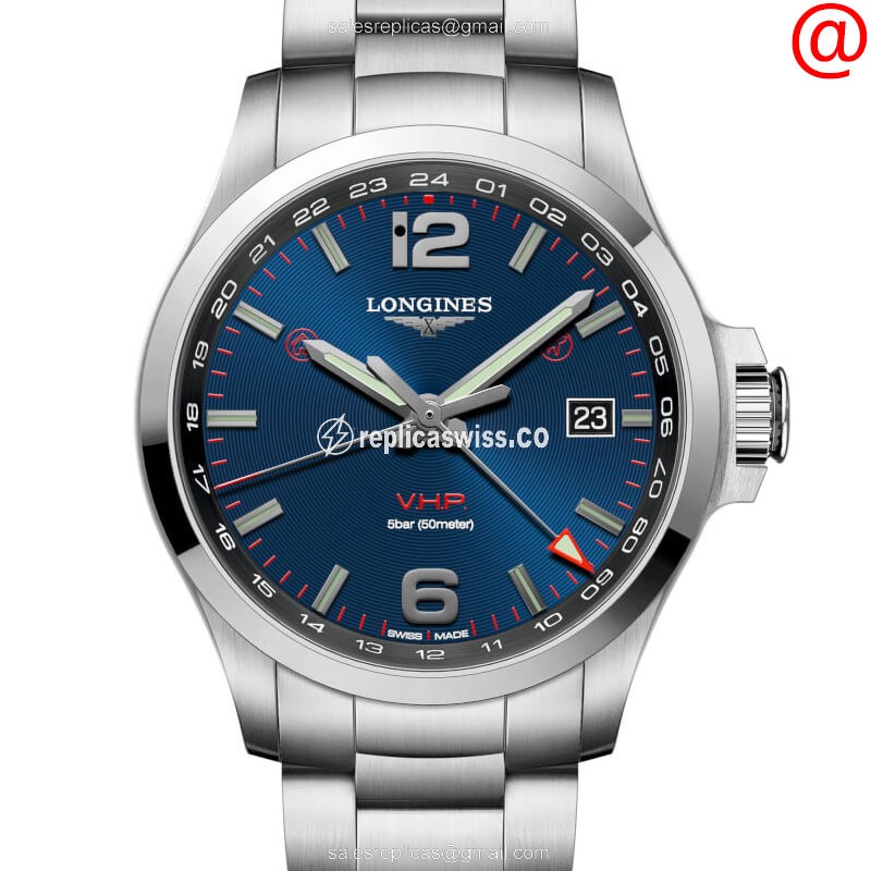 Longines Conquest L3.728.4.96.6 Replica, Blue Dial, Stainless Steel Case & Quartz Movement Watch