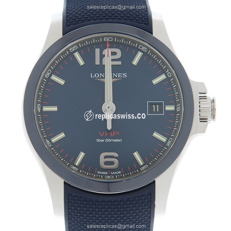 Longines Conquest L3.729.4.96.9 Replica, Blue Dial, Steel Case, Quartz Movement Watch