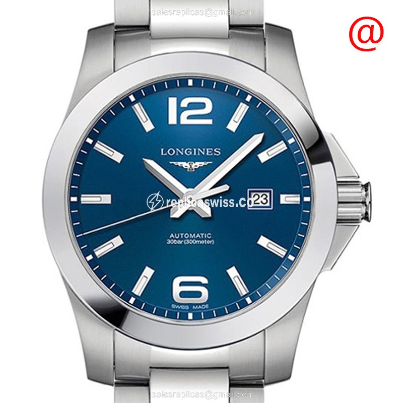 Longines Conquest L3.778.4.96.6 Replica | Automatic Movement | Blue Dial & Steel Case Watch
