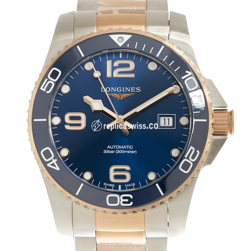 Longines Conquest L3.781.3.98.7 Replica | Blue Dial, 18kt Steel Case & Band Watch