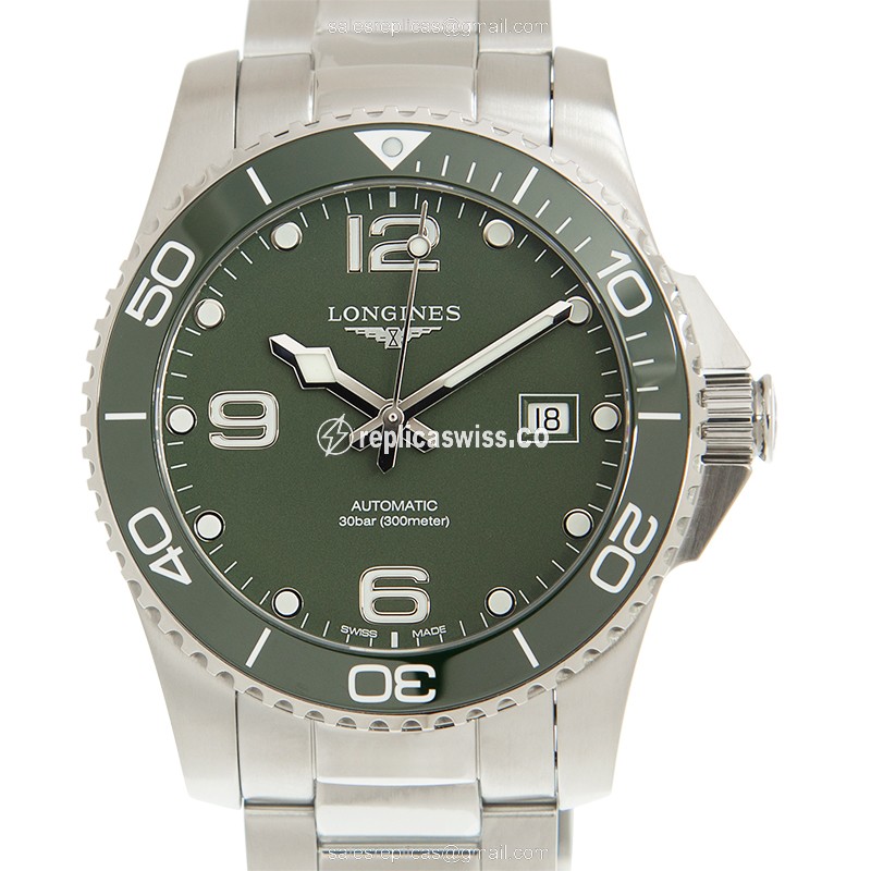 Longines Conquest L3.781.4.06.6 Replica, Automatic Movement, Green Dial, Stainless Steel Case Watch