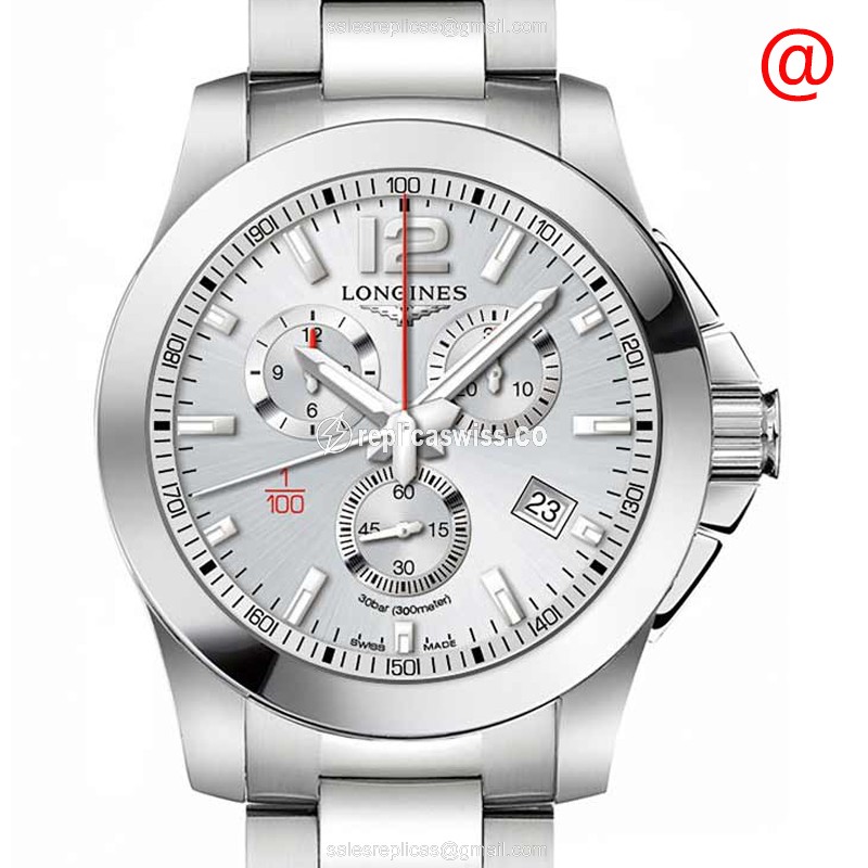 Longines Conquest L3.800.4.76.6 Replica, Silver Dial, Stainless Steel Case & Bracelet Watch