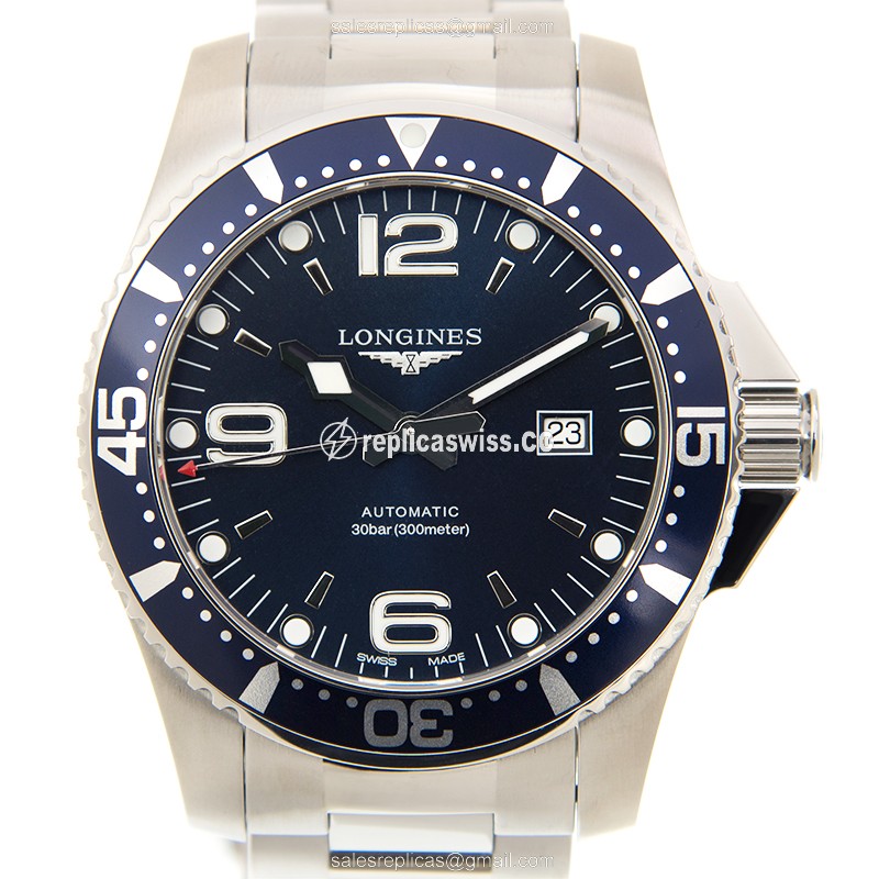 Longines CONQUEST L3.841.4.96.6 Replica | Automatic | Blue Dial, Stainless Steel Case Watch