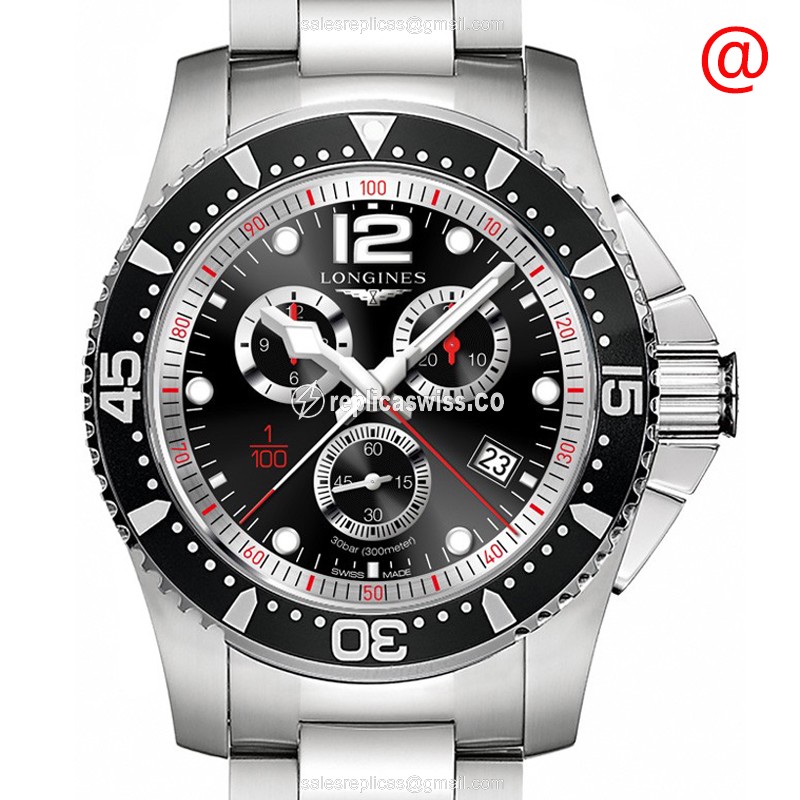 Longines Conquest L3.843.4.56.6 Replica, Black Dial, Stainless Steel Case Watch