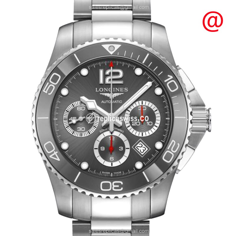 Longines Conquest L3.883.4.76.6 Replica | Automatic Movement | Gray Dial & Silver Steel Strap Watch