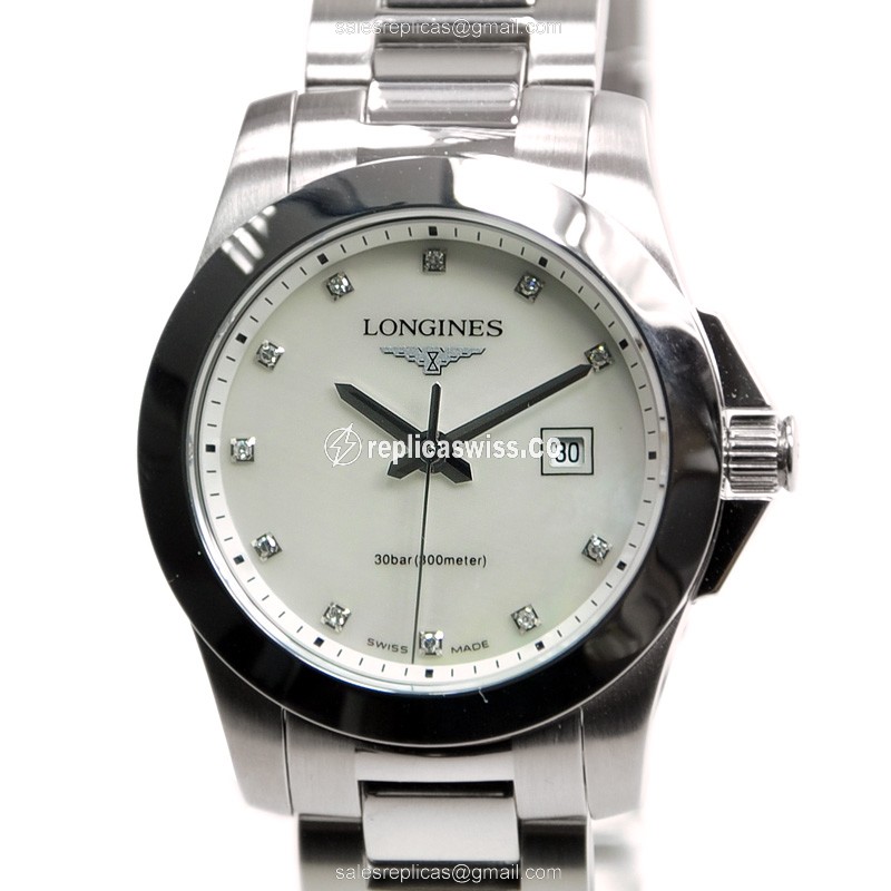 Longines Conquest Replica in Stainless Steel Case, White Dial & Sapphire Crystal Watch