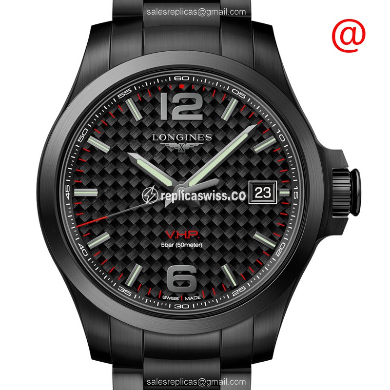 Longines Conquest Replica Watch | Black Dial, Stainless Steel Case & Quartz Movement