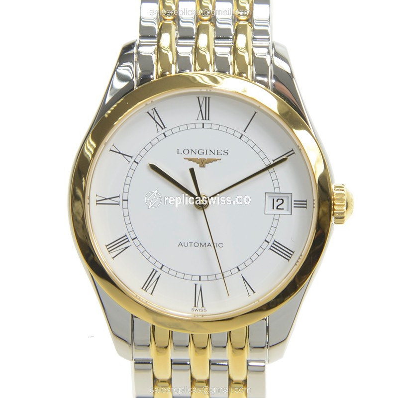 Longines Elegant Series L4.898.3.11.7 Replica, White Dial, Gold Case, Automatic Movement Watch
