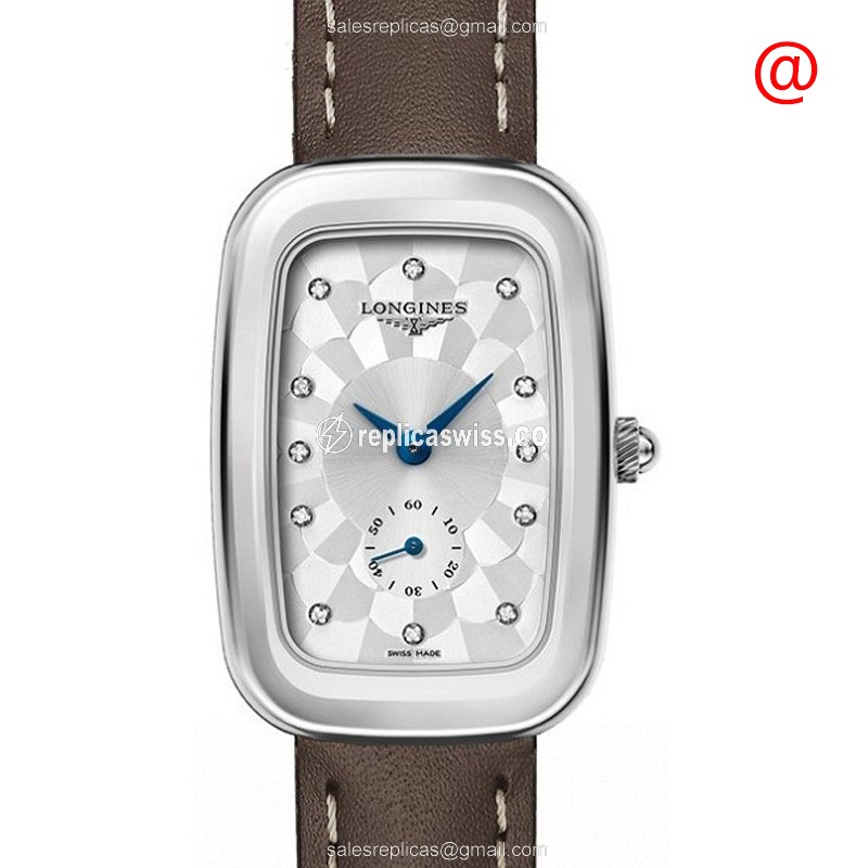 Longines Equestrian Replica Watch | Stainless Steel Case, Silver Dial, Leather Strap