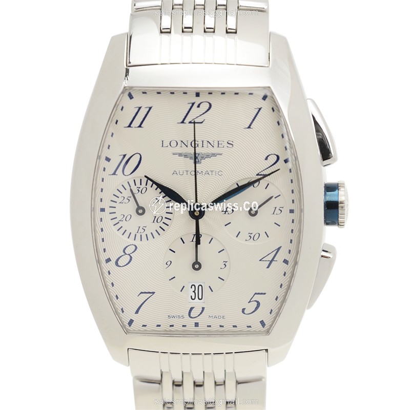 Longines EVIDENZA Replica in Stainless Steel | Automatic Movement & Silver Dial Watch