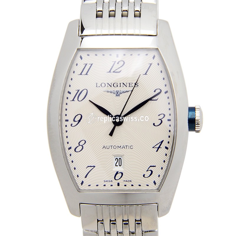 Longines EVIDENZA Replica in Stainless Steel | Automatic Movement, Silver Dial Watch