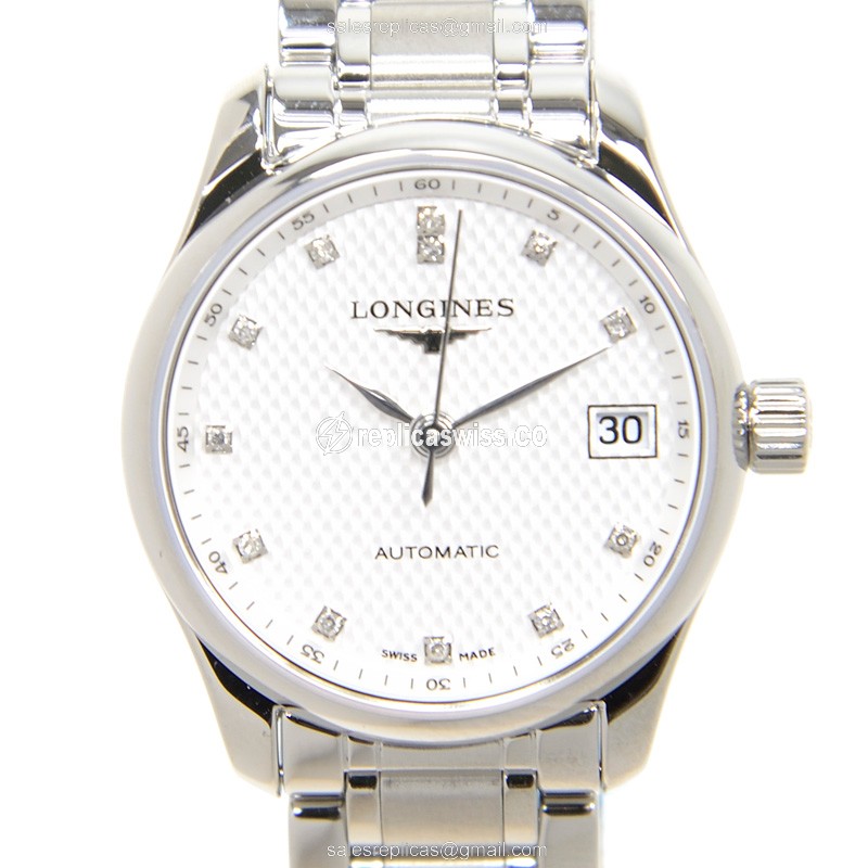 Longines L2.128.4.77.6 Master Replica with Silver Dial & Stainless Steel Case Watch