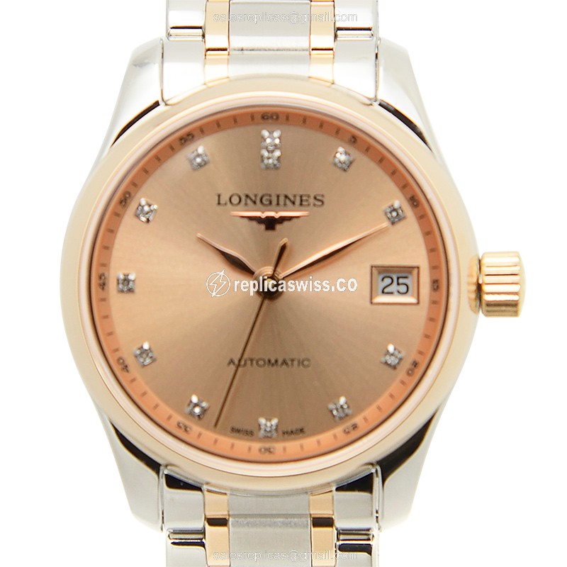 Longines L2.128.5.99.7 Master Replica | Automatic Movement | Polished Gold & Stainless Steel Case