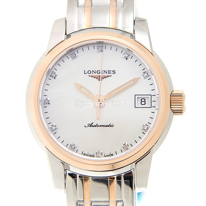 Longines L2.263.5.88.7 Saint Imier Replica, Automatic, 18kt Rose Gold Case, White Dial Watch
