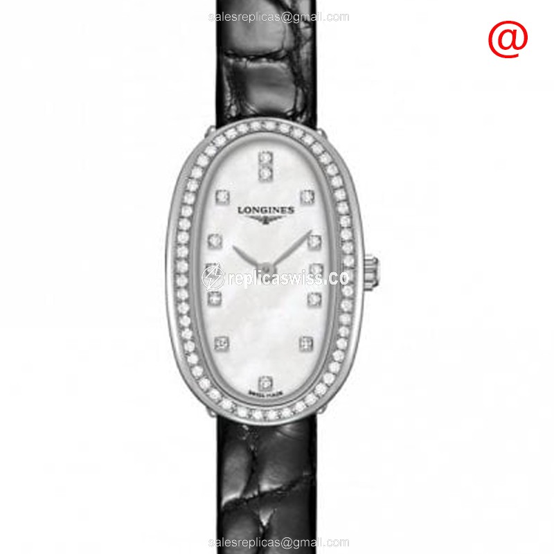Longines L2.304.0.87.0 SYMPHONETTE — Automatic, White Dial, Diamond-Set Stainless Steel Masterpiece