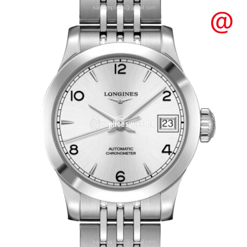 Longines L2.320.4.76.6 Replica, Automatic Movement, Silver Dial, Steel Case Watch