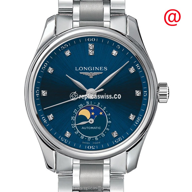 Longines L2.409.4.97.6 Master replica, Automatic movement, Blue dial, Stainless Steel case Watch