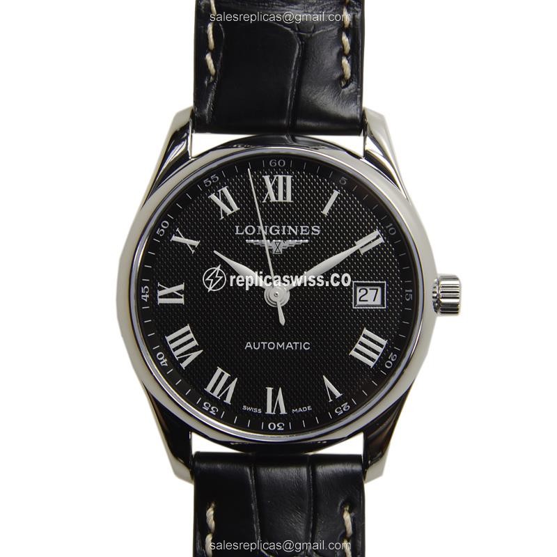Longines L2.518.4.51.7 Master replica with black dial, automatic movement & steel case Watch