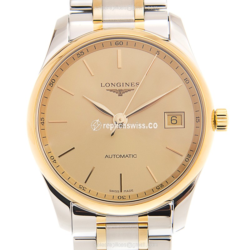 Longines L2.518.5.32.7 Replica Master | Automatic | 18kt Gold Case, Gold Band Watch