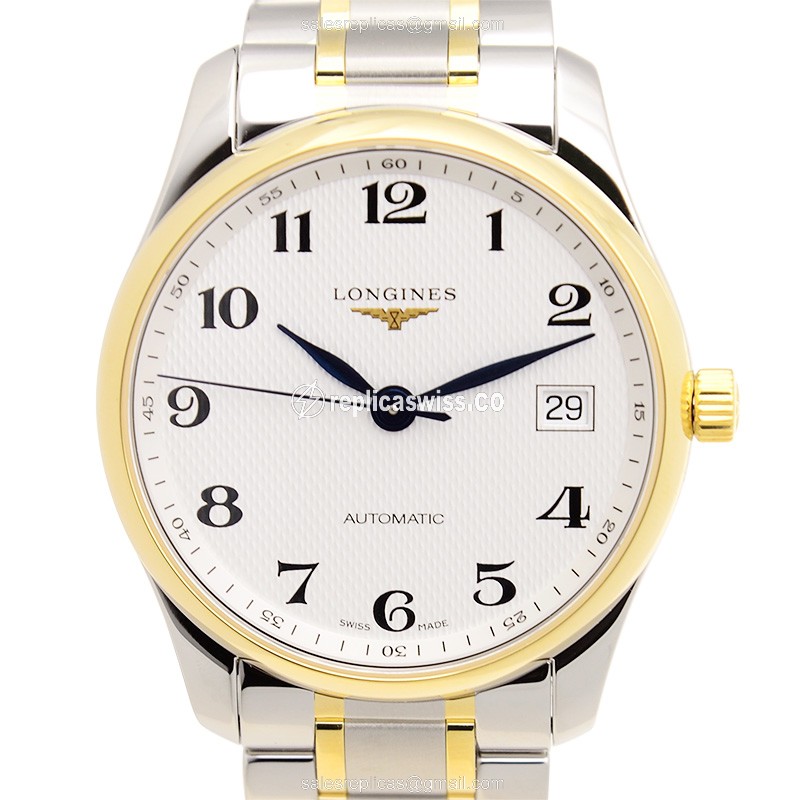 Longines L2.518.5.78.7 Master Replica, Automatic Movement, White Dial, 18kt Steel Case Watch