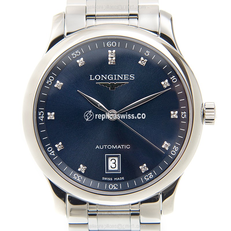 Longines L2.628.4.97.6 Master Replica: Automatic Movement, Stainless Steel Case, Blue Dial Watch