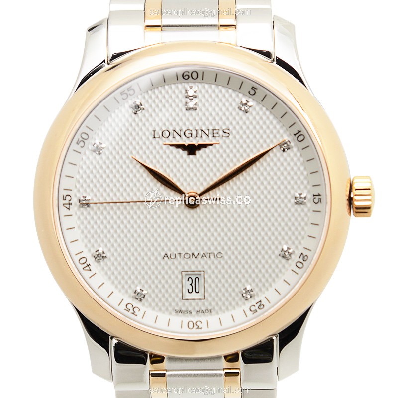Longines L2.628.5.97.7 Replica Master in 18kt Steel Case & Silver Dial, Automatic Movement Watch