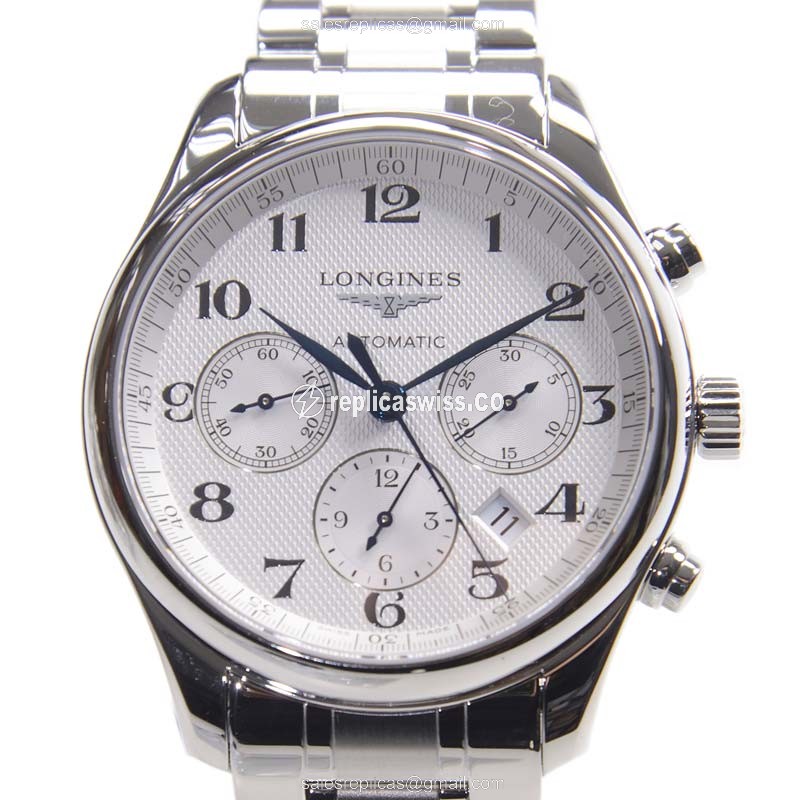 Longines L2.759.4.78.6 Replica, Automatic Movement, Polished Steel Case & White Dial Watch