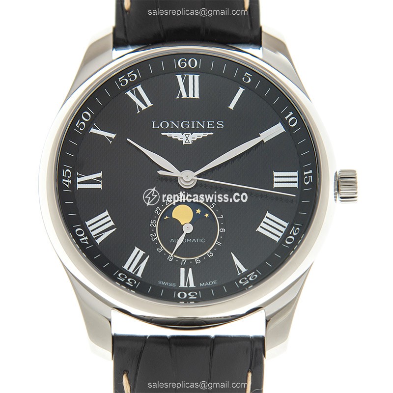 Longines L2.919.4.51.7 Replica Master | Black Dial & Leather Strap, Automatic Movement Watch