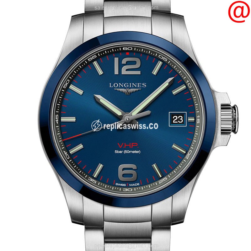 Longines L3.719.4.96.6 Conquest Replica with Blue Dial Stainless Steel Case Watch