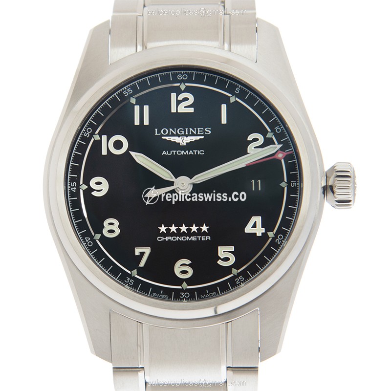 Longines L3.810.4.53.9 Spirit Automatic | Black Dial | Stainless Steel Case Watch