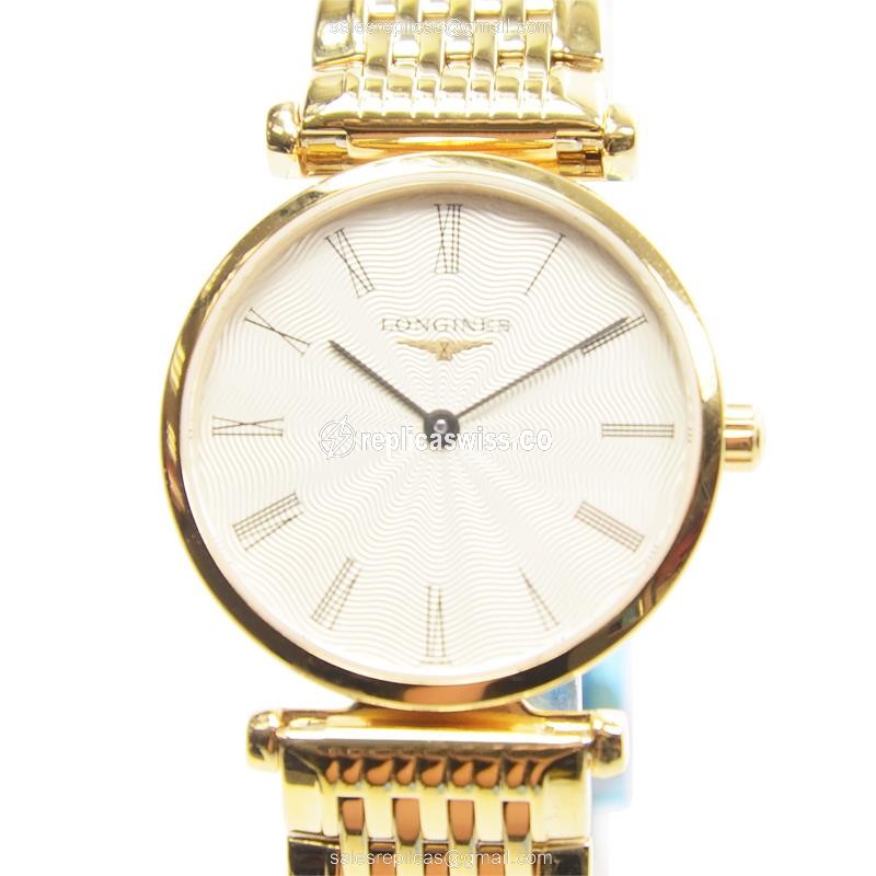 Longines L4.209.2.41.8 Grand Replica with Beige Dial & Gold PVD Case Watch