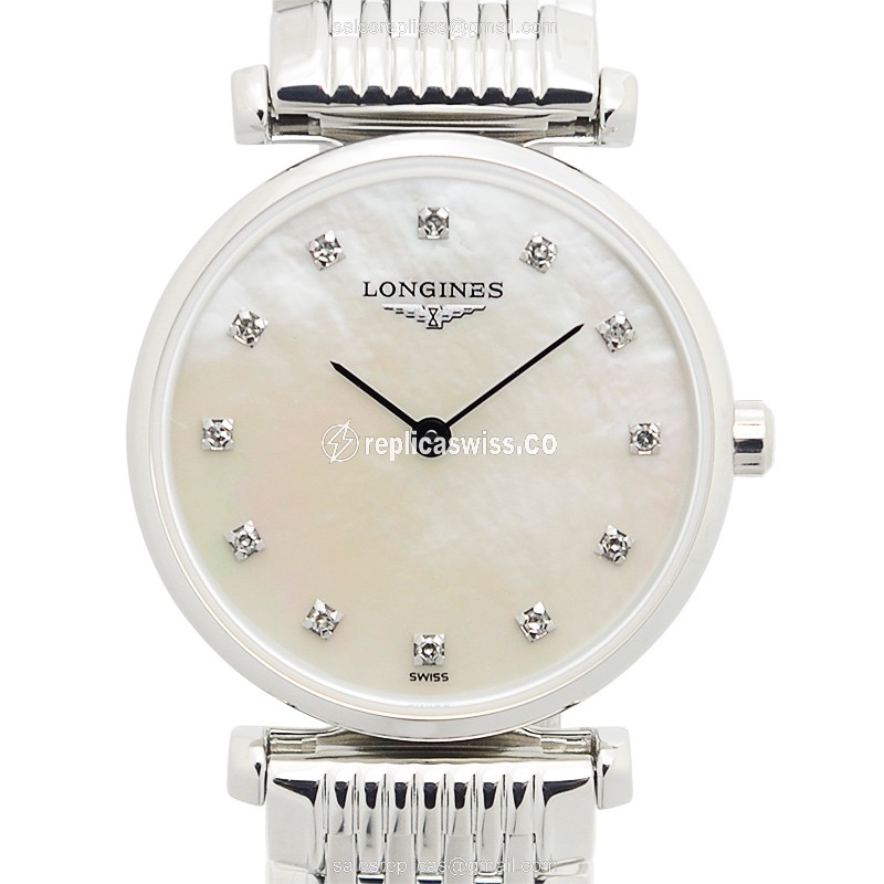 Longines L4.209.4.87.6 LA GRANDE Replica in Stainless Steel, White Dial, Quartz Movement Watch