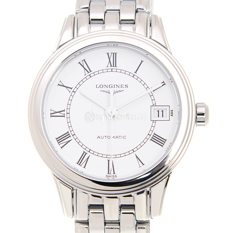 Longines L4.274.4.21.6 Flagship Replica | Automatic, White Dial | Steel Case & Silver Band Watch