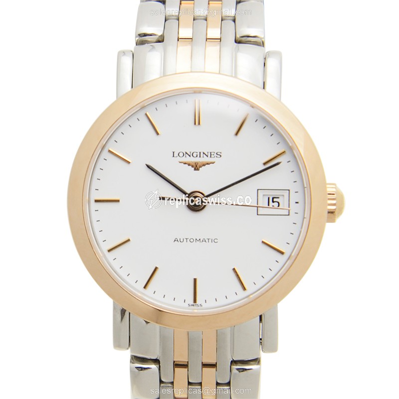Longines L4.309.5.12.7 Replica Watch | Automatic Movement | White Dial | Silver Strap