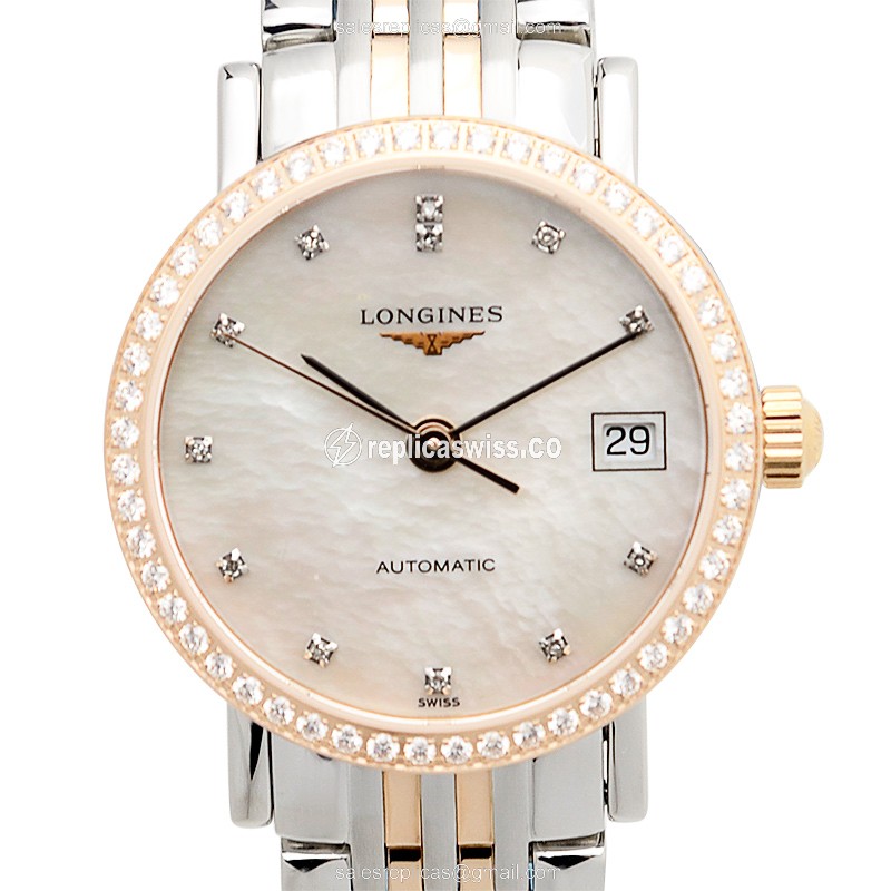 Longines L4.309.5.88.7 Replica, Automatic Movement, 18kt Rose Gold Case, Silver Dial Watch