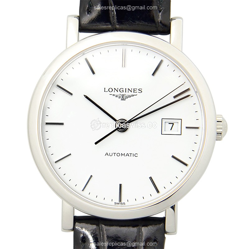 Longines L4.310.4.12.2 Replica, Automatic Movement, Stainless Steel Case & White Dial Watch