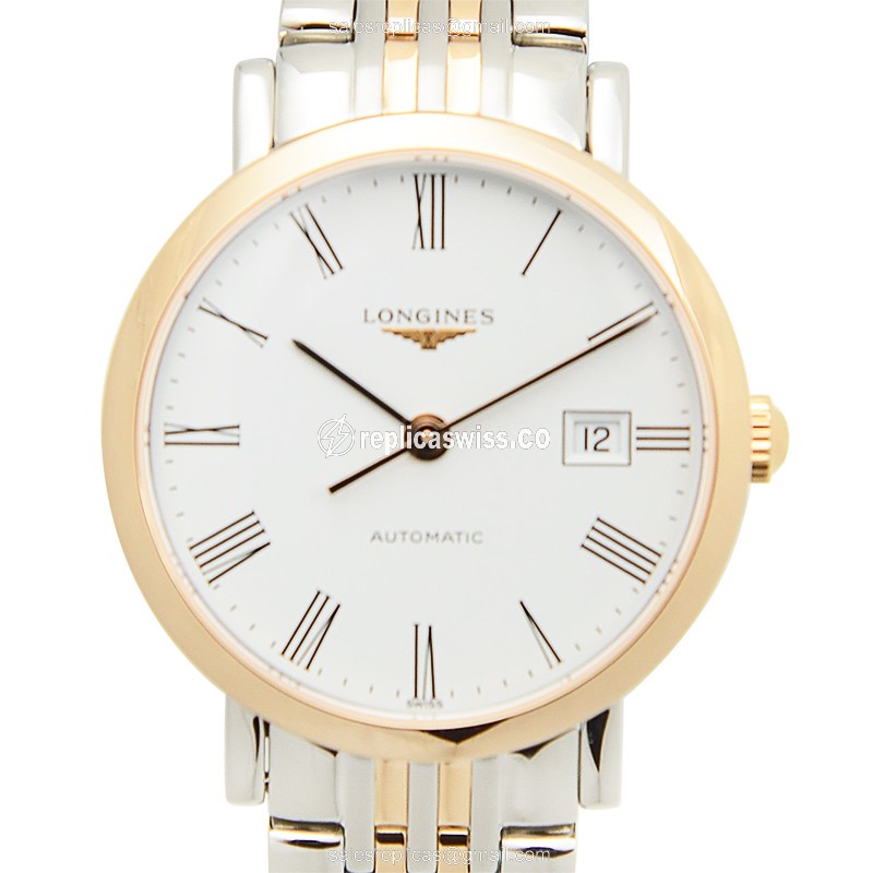 Longines L4.310.5.11.7 Replica, Automatic Movement, White Dial & 18kt Steel Case Watch