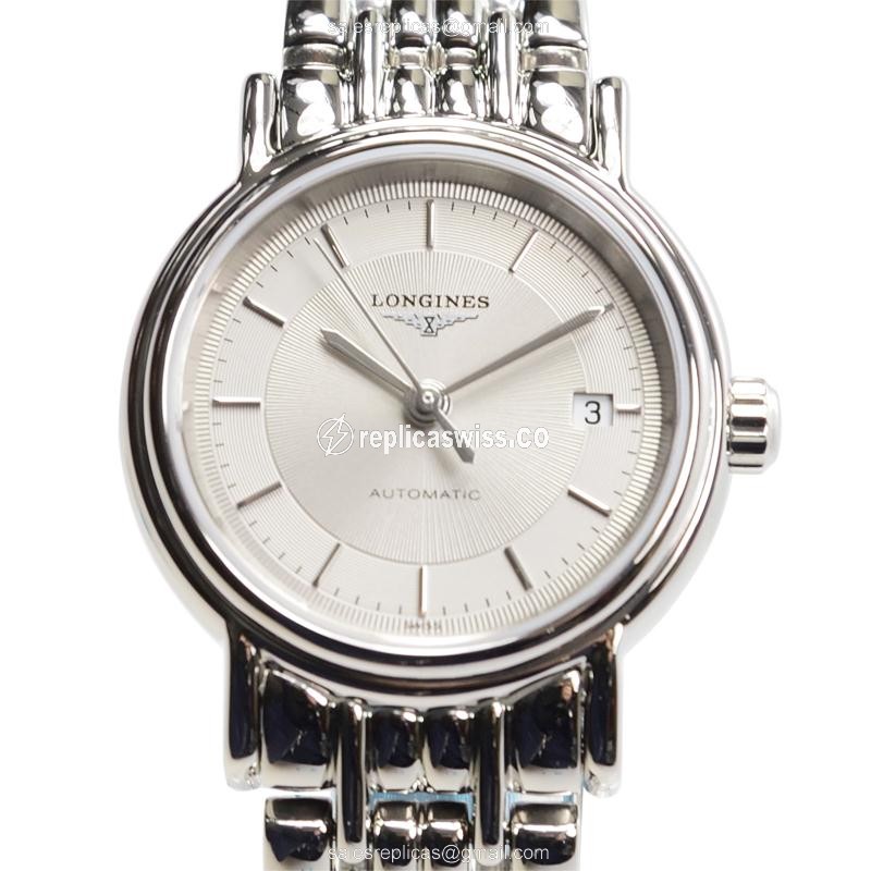 Longines L4.321.4.78.6 Replica Watch | Automatic Movement | Silver Dial, Stainless Steel Case