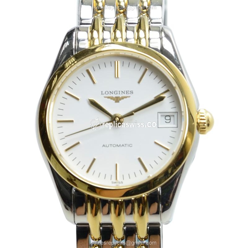 Longines L4.398.3.12.7 Elegant Series Automatic Gold Case Sapphire Crystal Watch