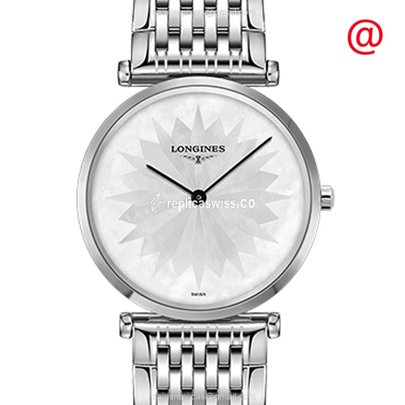 Longines L4.512.4.05.6 Grande Replica, White Dial, Stainless Steel Case & Silver Band Watch