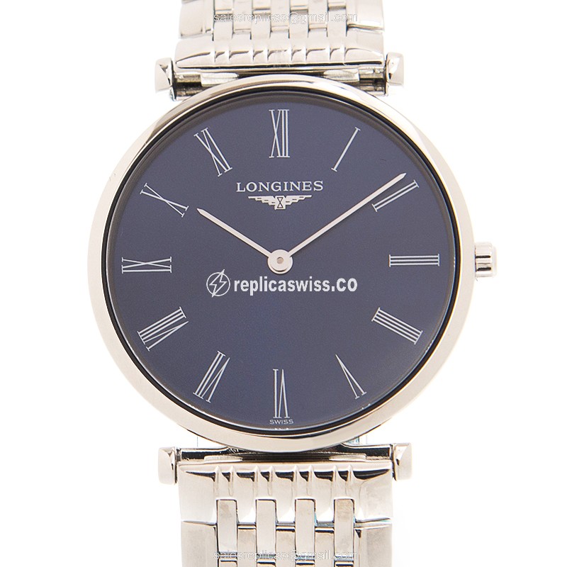 Longines L4.512.4.94.6 Grand replica, Blue Dial, Automatic, Steel Case & Strap Watch