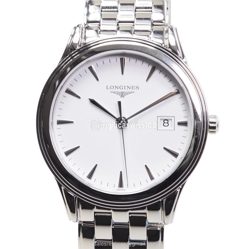 Longines L4.716.4.12.6 Replica, White Dial, Stainless Steel Case & Quartz Movement Watch