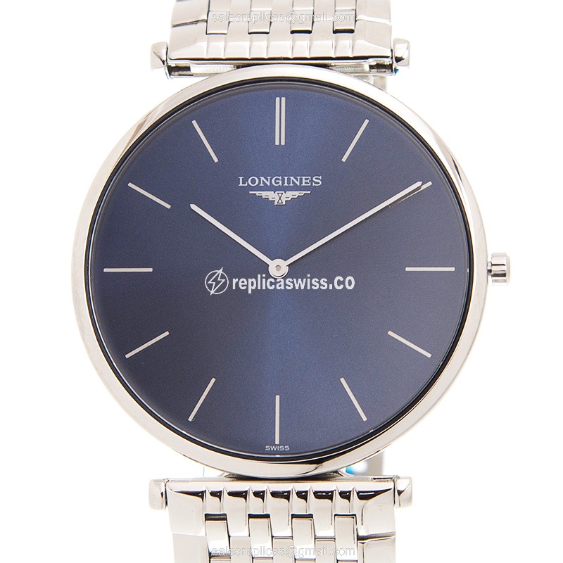 Longines L4.766.4.95.6 LA GRANDE Replica, Blue Dial, Stainless Steel Case & Sapphire Crystal Watch