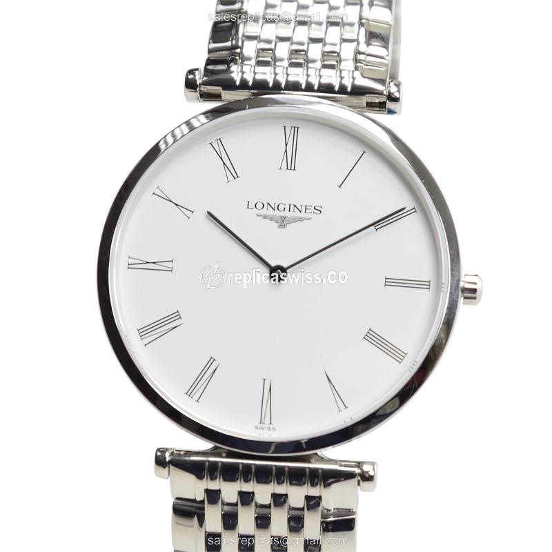 Longines L4.800.4.11.6 LA GRANDE Replica, White Dial, Stainless Steel Case & Sapphire Crystal Watch