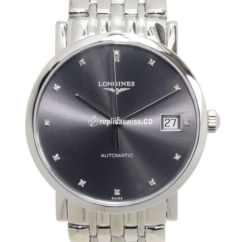 Longines L4.809.4.78.6 Elegance in Grey | Automatic Movement | Stainless Steel Case Watch