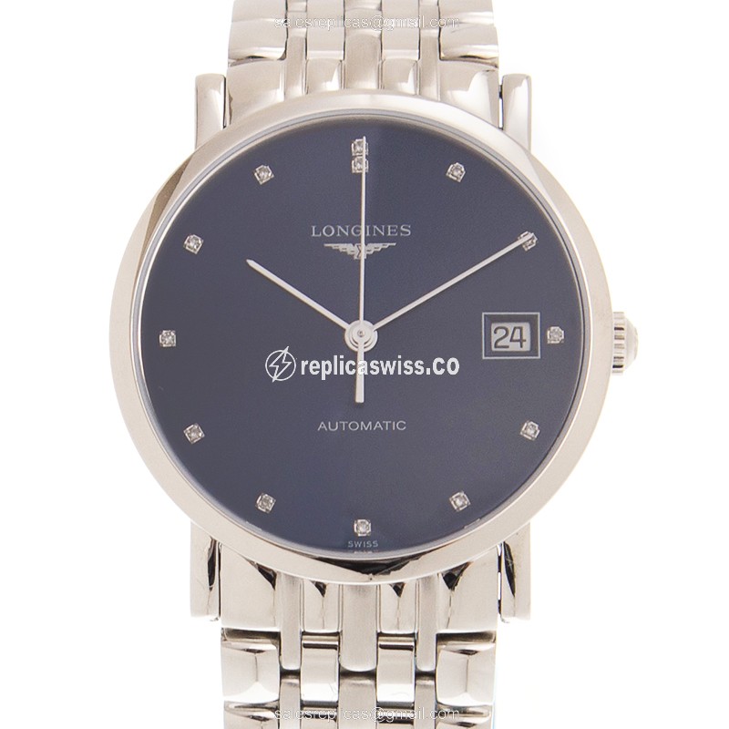 Longines L4.809.4.97.6 Elegance in Blue | Automatic Swiss Craftsmanship | Stainless Steel